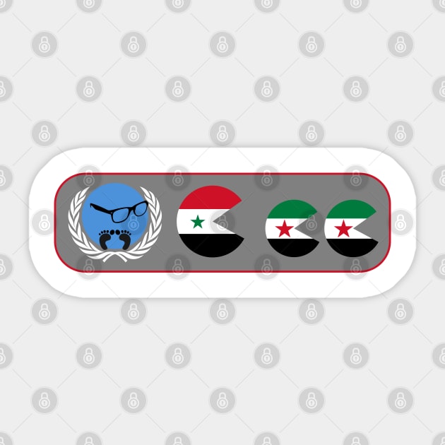United Nations is watching Syria Sticker by mailboxdisco